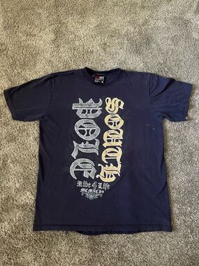 Southpole Y2K Black Logo T-Shirt Men Size XL